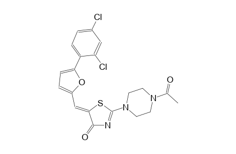 (5Z)-2-(4-acetyl-1-piperazinyl)-5-{[5-(2,4-dichlorophenyl)-2-furyl]methylene}-1,3-thiazol-4(5H)-one
