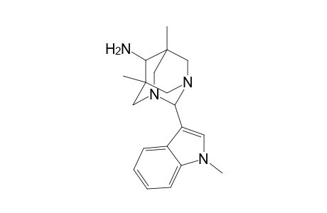 6-Amino-5,7-dimethyl-2-(1-methylindol-3-yl)-1,3-diazaadamantane