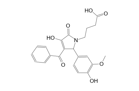 4-[3-benzoyl-4-hydroxy-2-(4-hydroxy-3-methoxyphenyl)-5-oxo-2,5-dihydro-1H-pyrrol-1-yl]butanoic acid