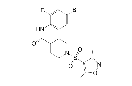 N-(4-bromo-2-fluorophenyl)-1-[(3,5-dimethyl-4-isoxazolyl)sulfonyl]-4-piperidinecarboxamide