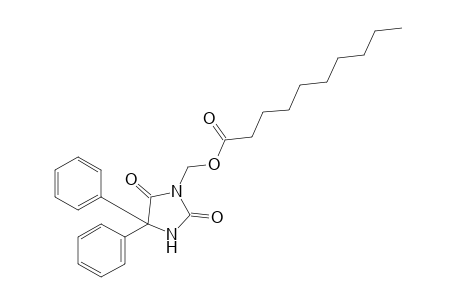5,5-diphenyl-3-(hydroxymethyl)hydantoin, decanoate (ester)