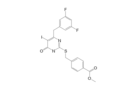2-(4-METHOXYCARBONYLBENZYLTHIO)-5-IODINE-6-(3,5-DIFLUOROBENZYL)-URACIL