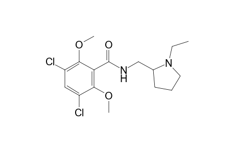 3,5-dichloro-2,6-dimethoxy-N-[(1-ethyl-2-pyrrolidinyl)methyl]benzamide