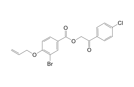 Benzoic acid, 4-allyloxy-3-bromo-, 2-(4-chlorophenyl-2-oxoethyl ester
