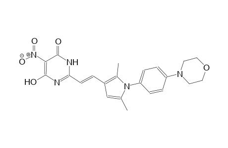 2-((E)-2-{2,5-dimethyl-1-[4-(4-morpholinyl)phenyl]-1H-pyrrol-3-yl}ethenyl)-6-hydroxy-5-nitro-4(3H)-pyrimidinone