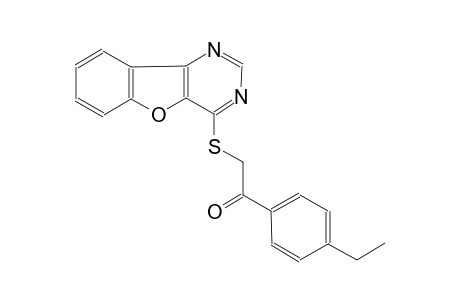 2-([1]benzofuro[3,2-d]pyrimidin-4-ylsulfanyl)-1-(4-ethylphenyl)ethanone