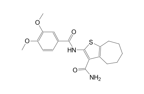 2-[(3,4-dimethoxybenzoyl)amino]-5,6,7,8-tetrahydro-4H-cyclohepta[b]thiophene-3-carboxamide