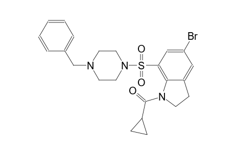 1H-indole, 5-bromo-1-(cyclopropylcarbonyl)-2,3-dihydro-7-[[4-(phenylmethyl)-1-piperazinyl]sulfonyl]-