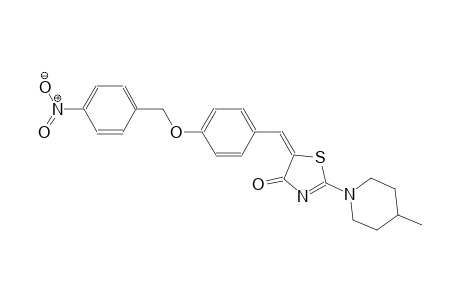 (5E)-2-(4-methyl-1-piperidinyl)-5-{4-[(4-nitrobenzyl)oxy]benzylidene}-1,3-thiazol-4(5H)-one