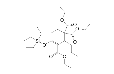 2-Butyl-4-triethylsilyloxy-cyclohex-3-ene-1,1,3-tricarboxylic acid triethyl ester
