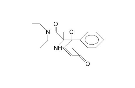 N,N-Diethyl-3-chloro-2-methyl-4-(2-oxopropylidin)-3-phenyl-2-azetidincarboxamide