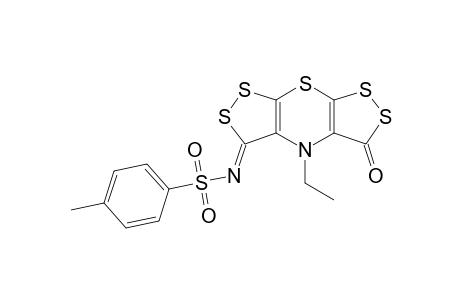 N-(p-Tolylsulfonyl)-4-ethyl-3-oxo-3H.4H,5H-bis[1,2]dithiolo[3,4-b:4',3'-e][1,4]thiazine-5-imine