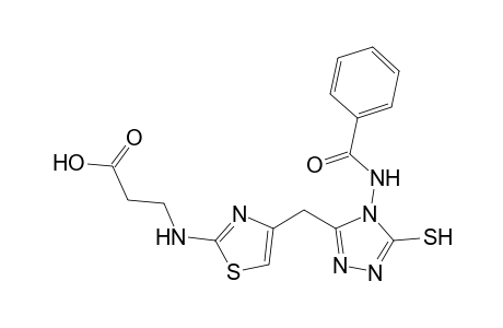 3-{N-[(4-[(4-(Benzoylamino)-5-sulfanyl-4H-1,2,4-triazol-3-yl)methyl]-1,3-thiazol-2-yl}-aminopropanoic acid
