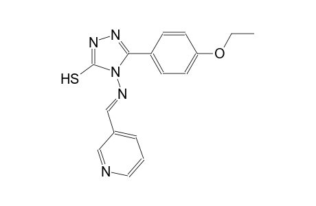 5-(4-ethoxyphenyl)-4-{[(E)-3-pyridinylmethylidene]amino}-4H-1,2,4-triazol-3-yl hydrosulfide