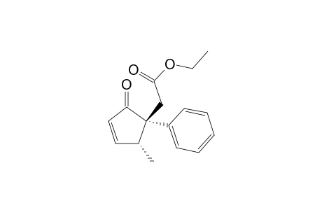 (4R,5S) 5-Ethoxycarbonylmethyl-4-methyl-5-phenylcyclopentenone