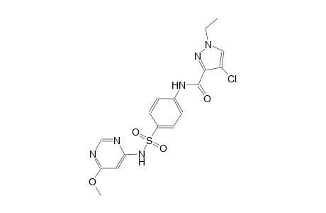 4-chloro-1-ethyl-N-(4-{[(6-methoxy-4-pyrimidinyl)amino]sulfonyl}phenyl)-1H-pyrazole-3-carboxamide