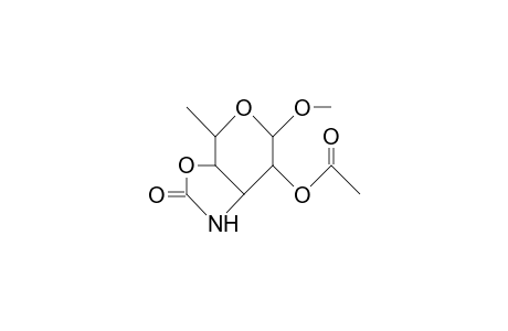 7-Acetoxy-6-methoxy-4-methyl-2-oxo-hexahydro-pyrano(4,3-D)oxazole