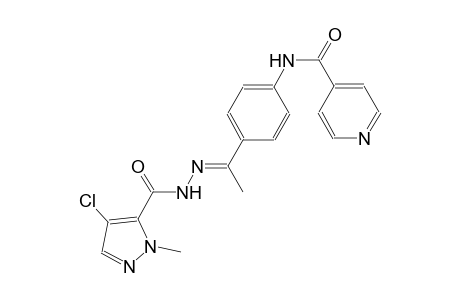 N-(4-{(1E)-N-[(4-chloro-1-methyl-1H-pyrazol-5-yl)carbonyl]ethanehydrazonoyl}phenyl)isonicotinamide