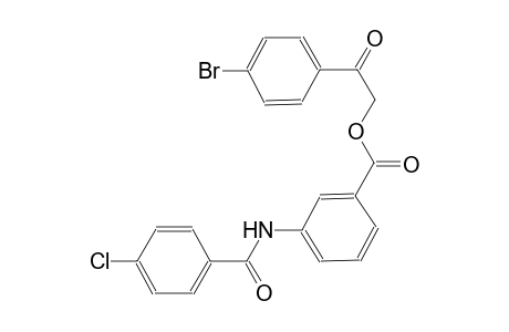 benzoic acid, 3-[(4-chlorobenzoyl)amino]-, 2-(4-bromophenyl)-2-oxoethyl ester