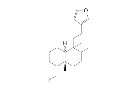 (4aS)-1,2,4a-Trimethyl-1-[2'-(furan-3''-yl)ethyl]-5-(iodomethyl)-perhydro-naphthalene
