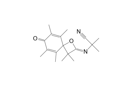 2-[(3,3,5,6,8,9-hexamethyl-7-oxo-1-oxaspiro[3.5]nona-5,8-dien-2-ylidene)amino]-2-methylpropanenitrile