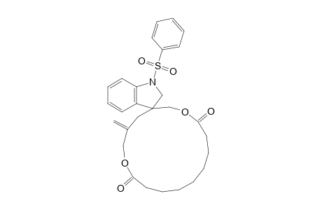 Spiro[3-Methylene-1,7-dioxacyclohexadeca-8,16-dione-5,3'-1'-(phenylsulfonyl)-2,3-dihydroindole]