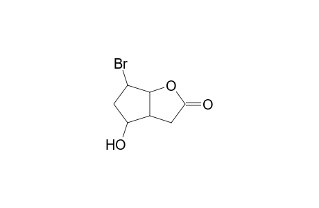 (-)-6-bromohexahydro-4-hydroxy-2H-cyclopenta[b]furan-2-one