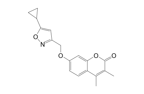 2H-1-Benzopyran-2-one, 7-[(5-cyclopropyl-3-isoxazolyl)methoxy]-3,4-dimethyl-