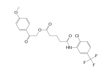 pentanoic acid, 5-[[2-chloro-5-(trifluoromethyl)phenyl]amino]-5-oxo-, 2-(4-methoxyphenyl)-2-oxoethyl ester