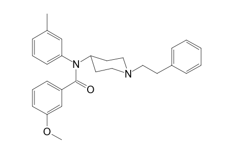 N-(3-Methylphenyl)-N-[1-(2-phenylethyl)piperidin-4-yl]-3-methoxybenzamide