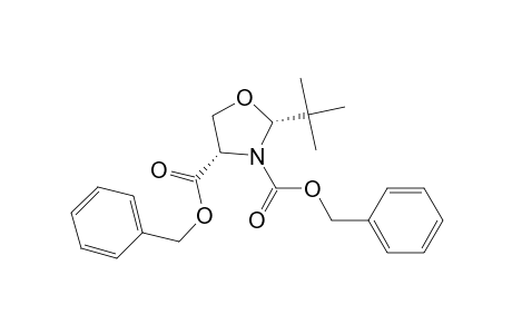 Benzyl (2R,4S)-3-[(benzyloxy)carbonyl]-2-(t-butyl)oxazolidine-4-carboxylate