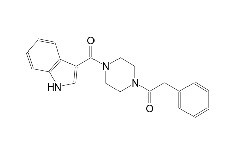 1H-indole, 3-[[4-(phenylacetyl)-1-piperazinyl]carbonyl]-