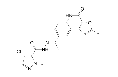 5-bromo-N-(4-{(1E)-N-[(4-chloro-1-methyl-1H-pyrazol-5-yl)carbonyl]ethanehydrazonoyl}phenyl)-2-furamide