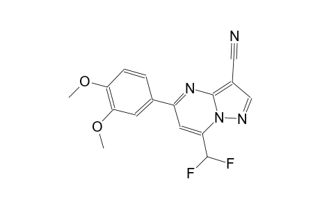 7-(difluoromethyl)-5-(3,4-dimethoxyphenyl)pyrazolo[1,5-a]pyrimidine-3-carbonitrile
