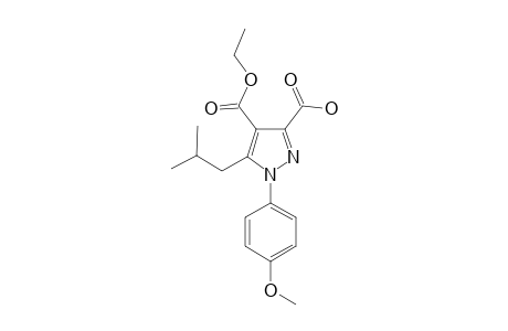 4-(ETHOXYCARBONYL)-5-ISOBUTYL-1-(4-METHOXYPHENYL)-1H-PYRAZOLE-3-CARBOXYLIC-ACID