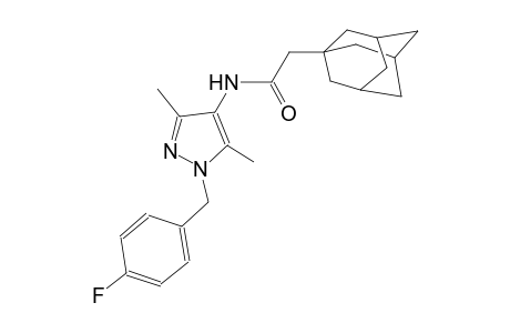 2-(1-adamantyl)-N-[1-(4-fluorobenzyl)-3,5-dimethyl-1H-pyrazol-4-yl]acetamide