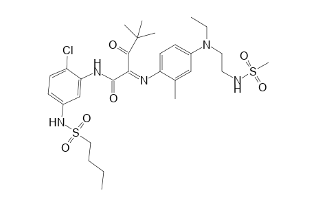 Pentanamide, N-[5-[(butylsulfonyl)amino]-2-chlorophenyl]-2-[[4-[ethyl[2-[(methylsulfonyl)amino]ethyl]amino]-2-methylphenyl]imino]-4,4-dimethyl-3-oxo-