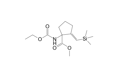 (2E)-1-(carbethoxyamino)-2-(trimethylsilylmethylene)cyclopentanecarboxylic acid methyl ester