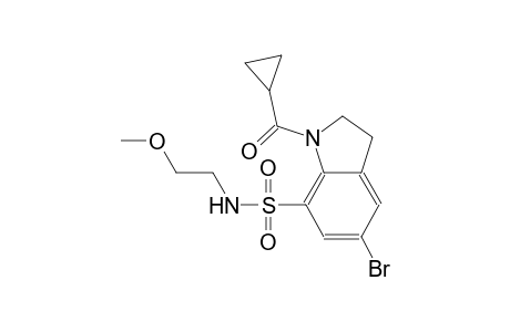1H-indole-7-sulfonamide, 5-bromo-1-(cyclopropylcarbonyl)-2,3-dihydro-N-(2-methoxyethyl)-