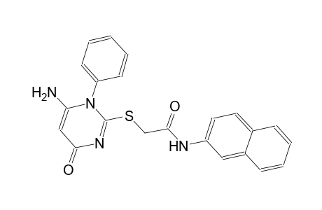2-[(6-amino-4-oxo-1-phenyl-1,4-dihydro-2-pyrimidinyl)sulfanyl]-N-(2-naphthyl)acetamide
