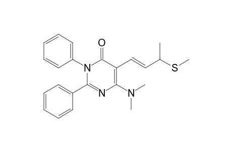 6-(dimethylamino)-5-[(E)-3-(methylthio)but-1-enyl]-2,3-diphenyl-4-pyrimidinone