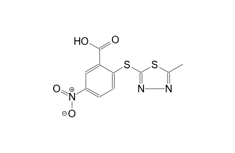benzoic acid, 2-[(5-methyl-1,3,4-thiadiazol-2-yl)thio]-5-nitro-