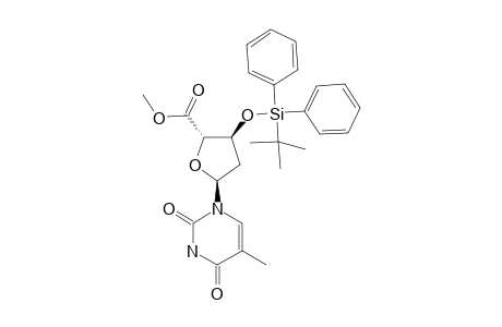 (2S,3R,5R)-3-(TERT.-BUTYLDIPHENYLSILANYLOXY)-5-(5-METHYL-2,4-DIOXO-3,4-DIHYDRO-2H-PYRIMIDIN-1-YL)-TETRAHYDROFURAN-2-CARBOXYLIC-ACID-METHYLESTER