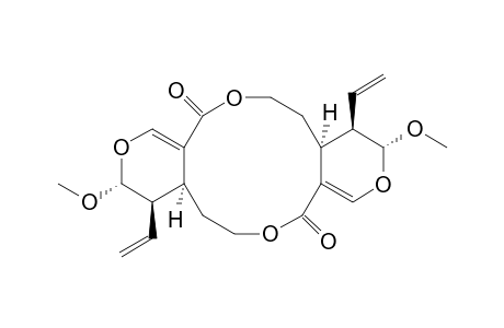 3H,8H,11H,16H-Dipyrano[3,4-c:3',4'-i][1,7]dioxacyclododecin-8,16-dione, 4,12-diethenyl-4,4a,5,6,12,12a,13,14-octahydro-3,11-dimethoxy-, [3R-(3R*,4R*,4aS*,11R*,12R*,12aS*)]-