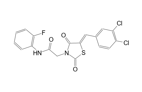 2-[(5Z)-5-(3,4-dichlorobenzylidene)-2,4-dioxo-1,3-thiazolidin-3-yl]-N-(2-fluorophenyl)acetamide