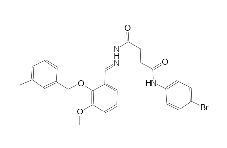 butanoic acid, 4-[(4-bromophenyl)amino]-4-oxo-, 2-[(E)-[3-methoxy-2-[(3-methylphenyl)methoxy]phenyl]methylidene]hydrazide