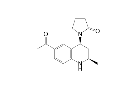 cis-6-Acetyl-4-(pyrrolidinyl-2-one)-2-methyl-1,2,3,4-tetrahydroquinoline