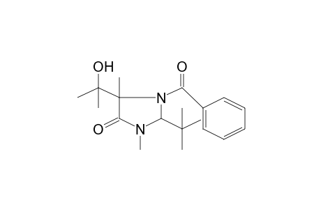 1-Benzoyl-2-t-butyl-5-(1-hydroxy-1-methyl-ethyl)-3,5-dimethyl-imidazolidin-4-one