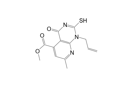 pyrido[2,3-d]pyrimidine-5-carboxylic acid, 1,4-dihydro-2-mercapto-7-methyl-4-oxo-1-(2-propenyl)-, methyl ester