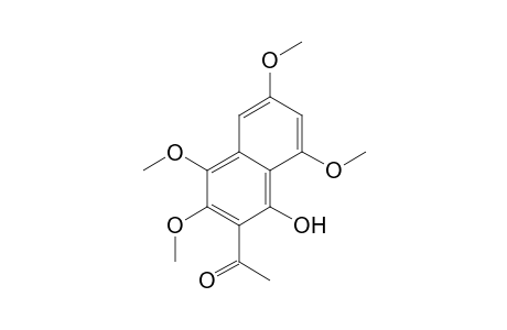 Ethanone, 1-(1-hydroxy-3,4,6,8-tetramethoxy-2-naphthalenyl)-